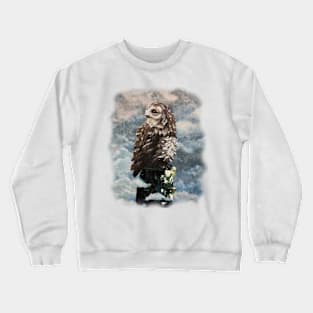 Owl - bird of prey, stunning art of Luna Smith Crewneck Sweatshirt